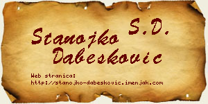 Stanojko Dabesković vizit kartica